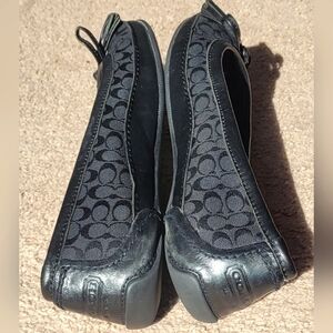 Coach NY Black Leather ,Bow Loafers Slip On Shoes Women's 9.5